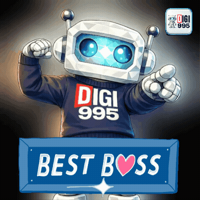 Robot Wearing Sweater Saying Digi 995 GIF