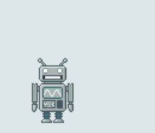 Robot Wish Happy Birthday Balloons GIF