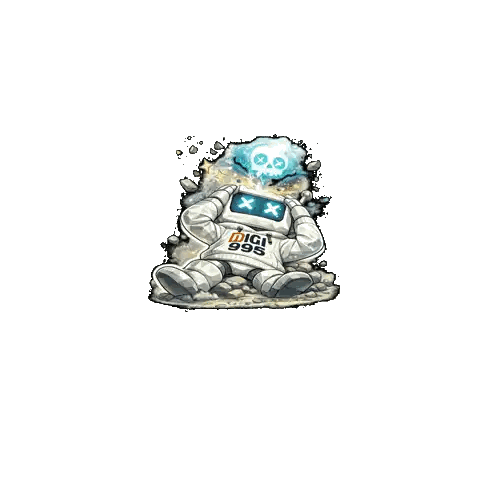 Robot With 999 Shirt Sticker