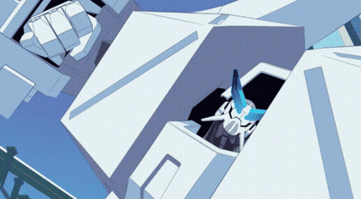 Robot With Blue Horn GIF