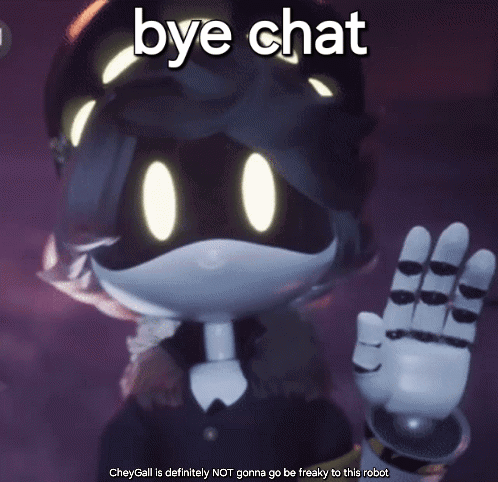 Robot With Bye Chat GIF