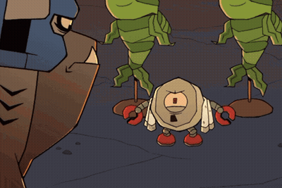 Robot With Crown Cartoon GIF