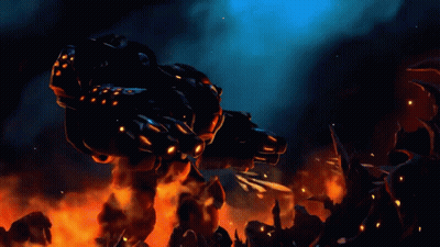 Robot With Flames From Arms