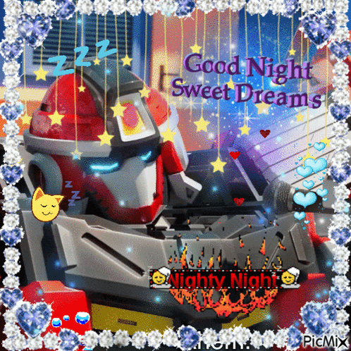 Robot With Good Night Sweet Dreams GIF
