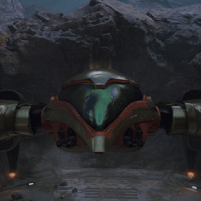 Robot With Green Eyes Holding Gun GIF
