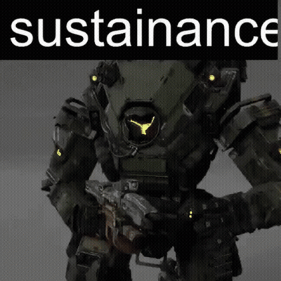 Robot With Gun By Sustainance Sign GIF