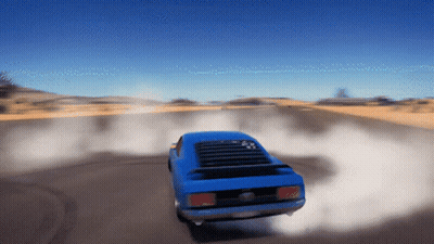 Robot With Gun On Back Standing In Desert GIF