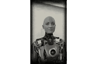 Robot With Helloumeca Text Sticker