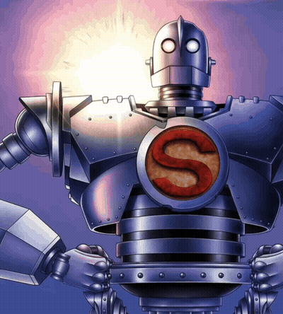 Robot With Letter S GIF