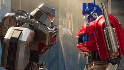 Robot With Number 1 Next To Another Robot GIF