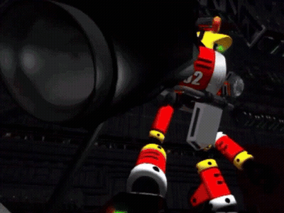 Robot With Number 102 On Chest GIF