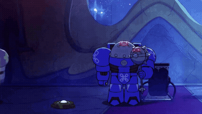 Robot With Number 3 On Chest GIF