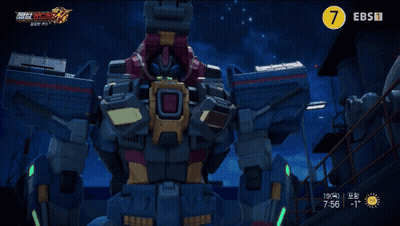 Robot With Number 7 GIF
