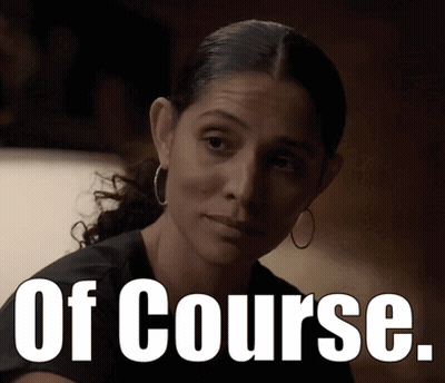 Robot With Of Course Text GIF