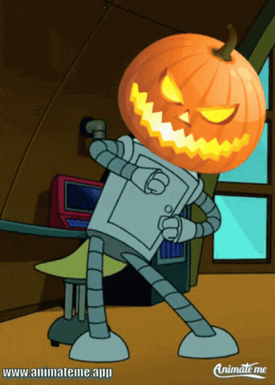 Robot With Pumpkin Head Animate Me App GIF