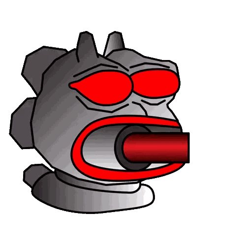 Robot With Red Eyes Sticker
