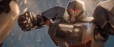 Robot With Red Eyes Punched GIF
