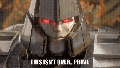 Robot With Red Eyes Saying This Isn't Over Prime GIF