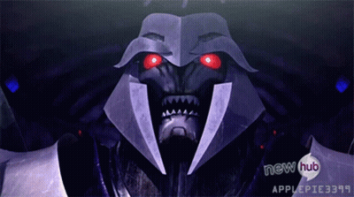 Robot With Red Eyes Speech Bubble Says New Hub Applepie3399 GIF