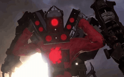Robot With Red Heart Holding Gun GIF