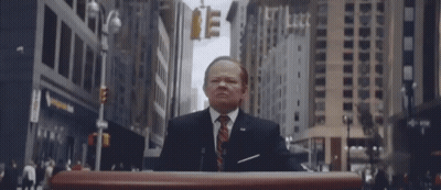 Robot With Red Industrial Banner GIF