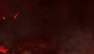 Robot With Red Lights Being Attacked GIF
