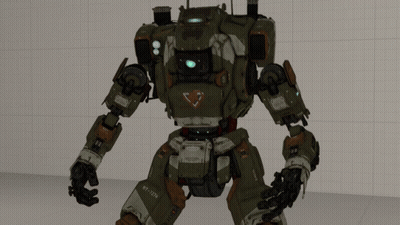 Robot With RT-724 On Chest GIF