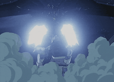 Robot With Smoke Coming Out Of Eyes GIF