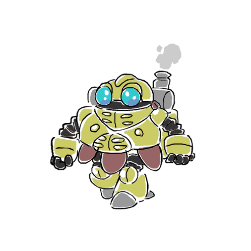Robot With Smoke Coming Out Of Mouth GIF