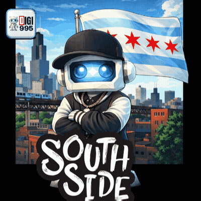 Robot With South Side Text GIF