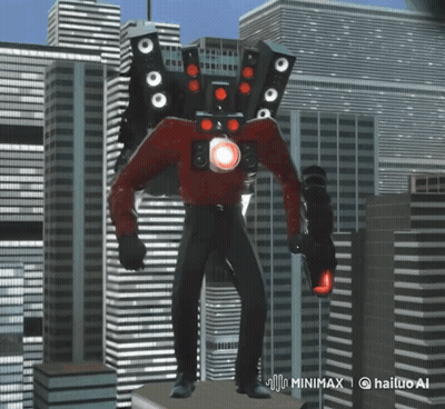 Robot With Speakers On Head In Video Game Saying Minimaxel GIF