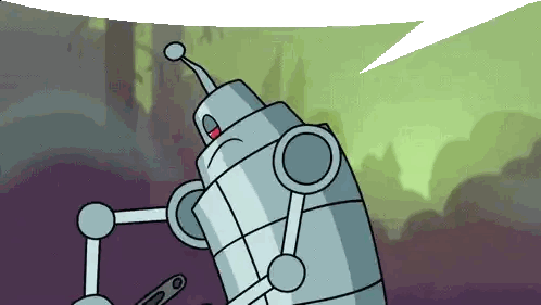 Robot With Speech Bubble Sticker