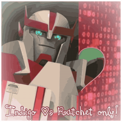 Robot With Text Indigo Vs Ratchet GIF