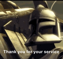 Robot With Thank You For Your Service GIF