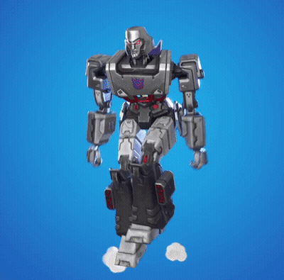 Robot With Transformers Logo On Chest GIF