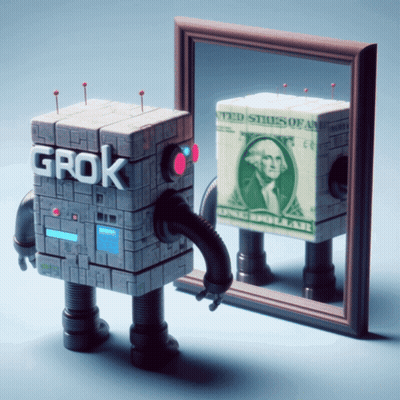 Robot With Word Grok
