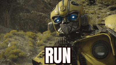 Robot With Word Run GIF