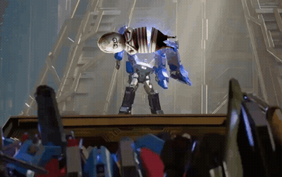 Robot With Words One Shall Stand One Shall Fall GIF