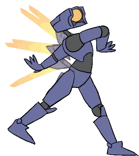 Robot With Yellow Light Sticker