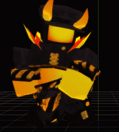 Robot With Yellow Lightning Bolt On Head GIF