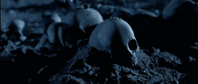Robotic Arm Reaching For Skull GIF