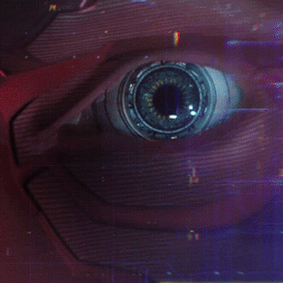 Robotic Eye With Blue Light GIF