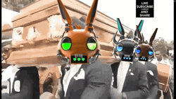 Robotic Face Participated In Coffin Dance GIF