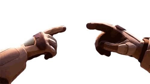 Robotic Hands Touching Sticker