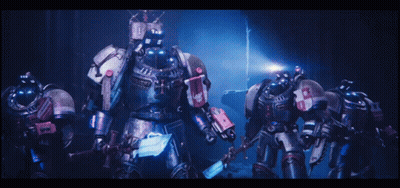 Robotic Soldiers With Number 7 On Chest GIF