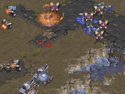 Robots Fighting With Explosion GIF