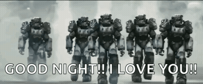 Robots Saying Good Night I Love You GIF