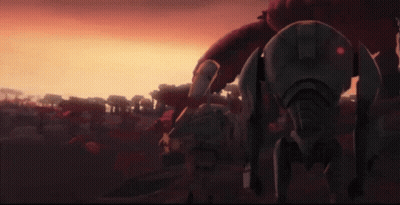 Robots Walking In Field GIF
