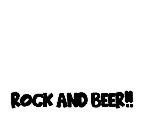 Rock And Beer Mug And Bottle Sticker