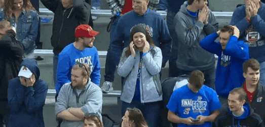 Rock Chalk Cheering Goes On GIF